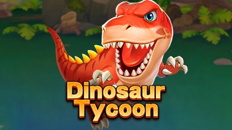Dinosaur Tycoon game artwork with prehistoric T-Rex boss character