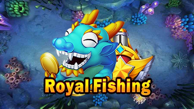 Royal Fishing game artwork with royal dragon boss and underwater scene