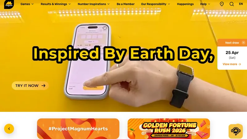 Magnum 4D Malaysia official brand hero